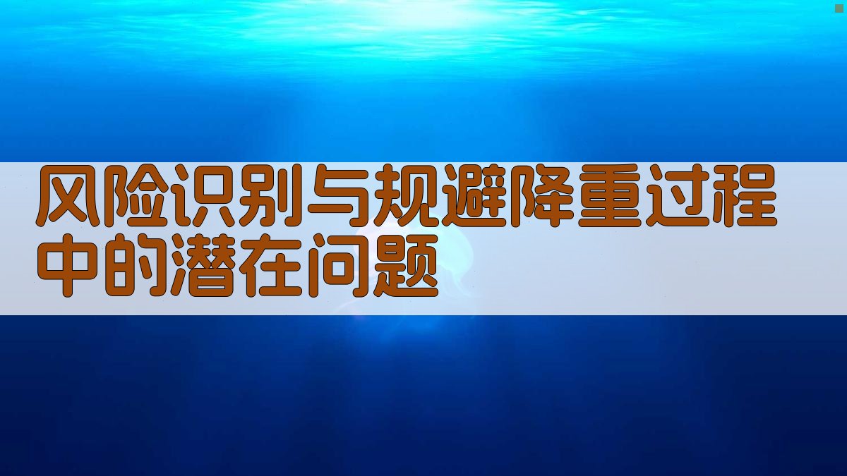 风险识别与规避降重过程中的潜在问题 图3